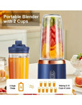 Portable Electric Blender 2-in-1 Juicer – USB Rechargeable 600ml Smoothie Maker for Travel