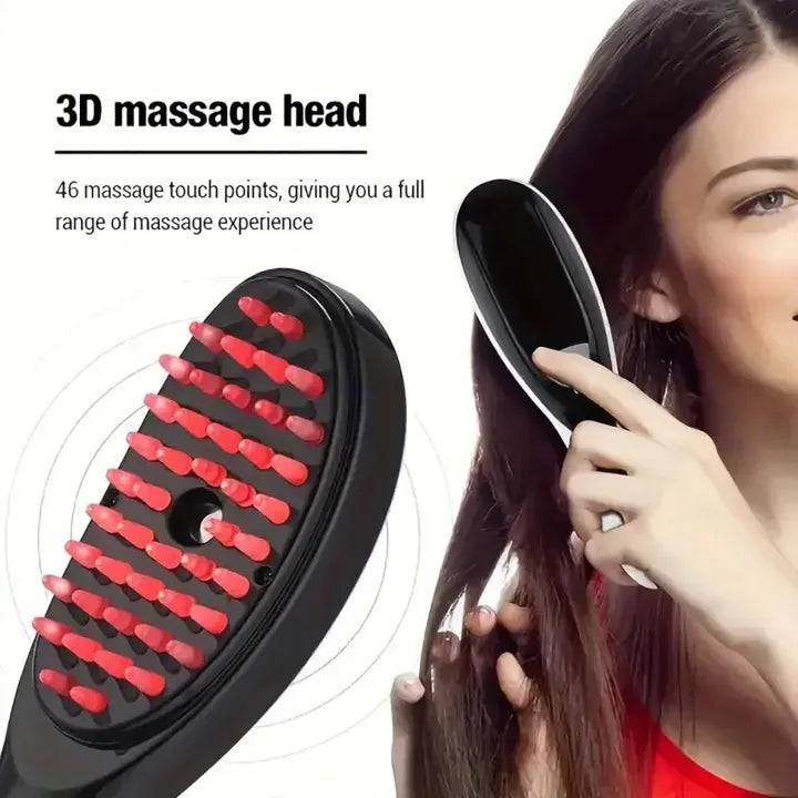 TheraBrush 5-in-1 Hair Growth Steamer Comb – Red & Blue Light Therapy Anti-Hairfall Scalp Massager (Rechargeable)