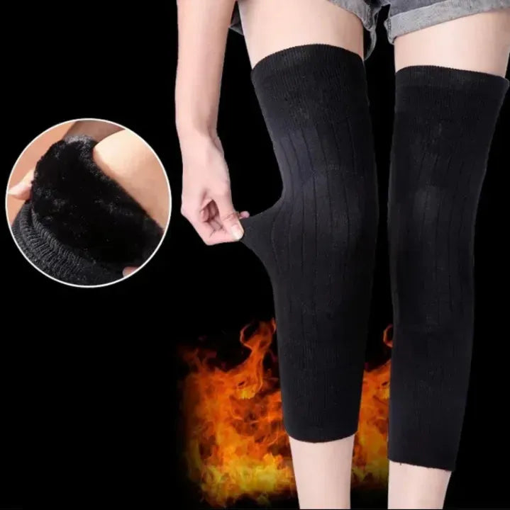 Winter Wool Knee Warmers – Thick Leg Protector Socks for Pain Relief & Warm Support (Unisex, 1 Pair)
