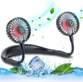 Portable Hanging Neck Fan – USB Rechargeable Bladeless Wearable Mini Fan with 360° Cooling (3-Speed, Quiet Design)