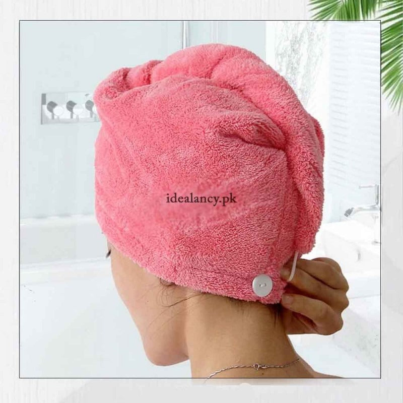 Microfiber Hair Drying Towel Wrap – Quick Dry Turban Head Cap for Women (Super Absorbent & Lightweight)