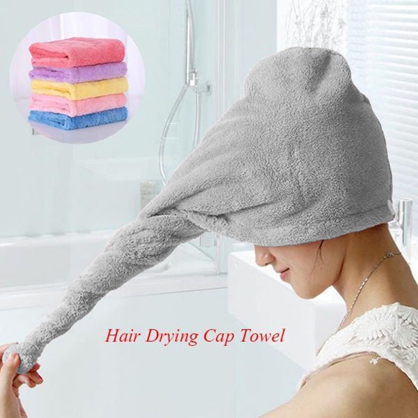 Microfiber Hair Drying Towel Wrap – Quick Dry Turban Head Cap for Women (Super Absorbent & Lightweight)
