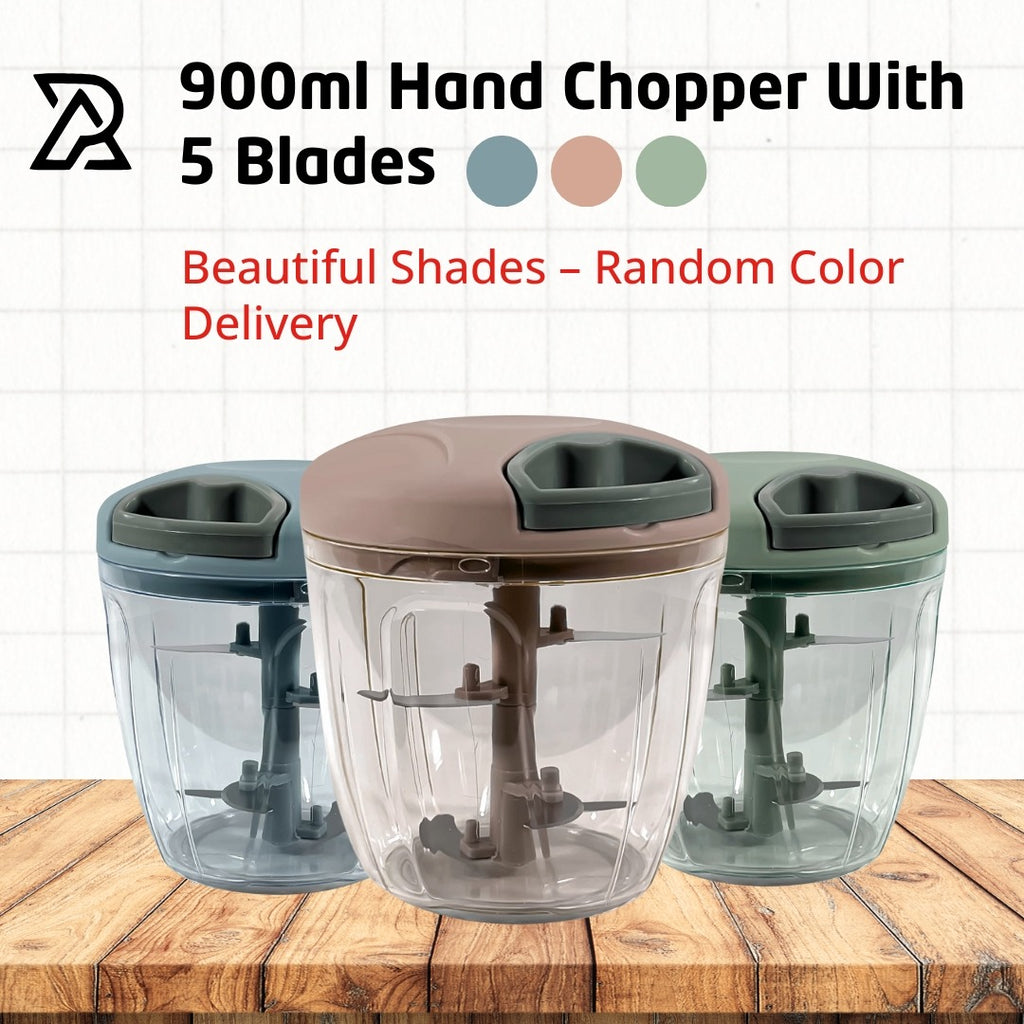 Manual Hand Pull Food Chopper (500ML) – Portable Vegetable Cutter for Onion, Garlic, Nuts & Fruits