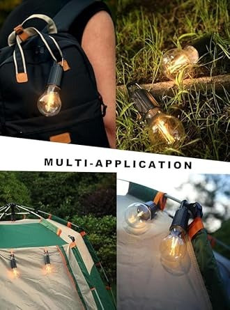 Rechargeable Hanging LED Bulb Light with 3 Modes – Portable Camping, Tent & Emergency Light