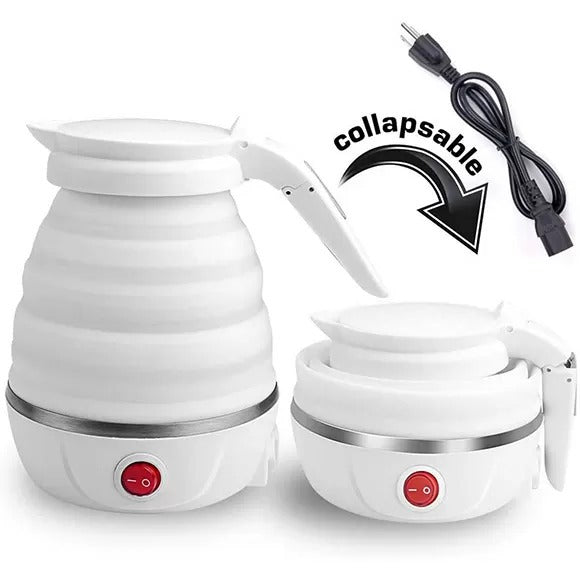 Foldable Electric Kettle – 600W Portable Travel Kettle for Fast Boiling Water (Collapsible Silicone Design)
