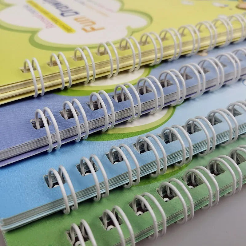 Magic Practice Copybook Set for Kids – Reusable Writing Book with Pen & Refills (Alphabet, Numbers, Math & Drawing)