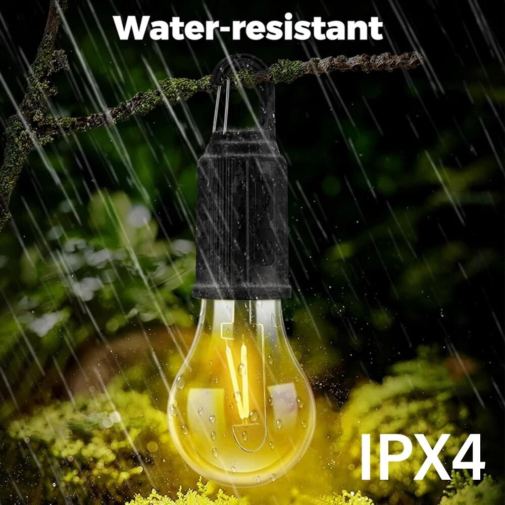 Rechargeable Hanging LED Bulb Light with 3 Modes – Portable Camping, Tent & Emergency Light