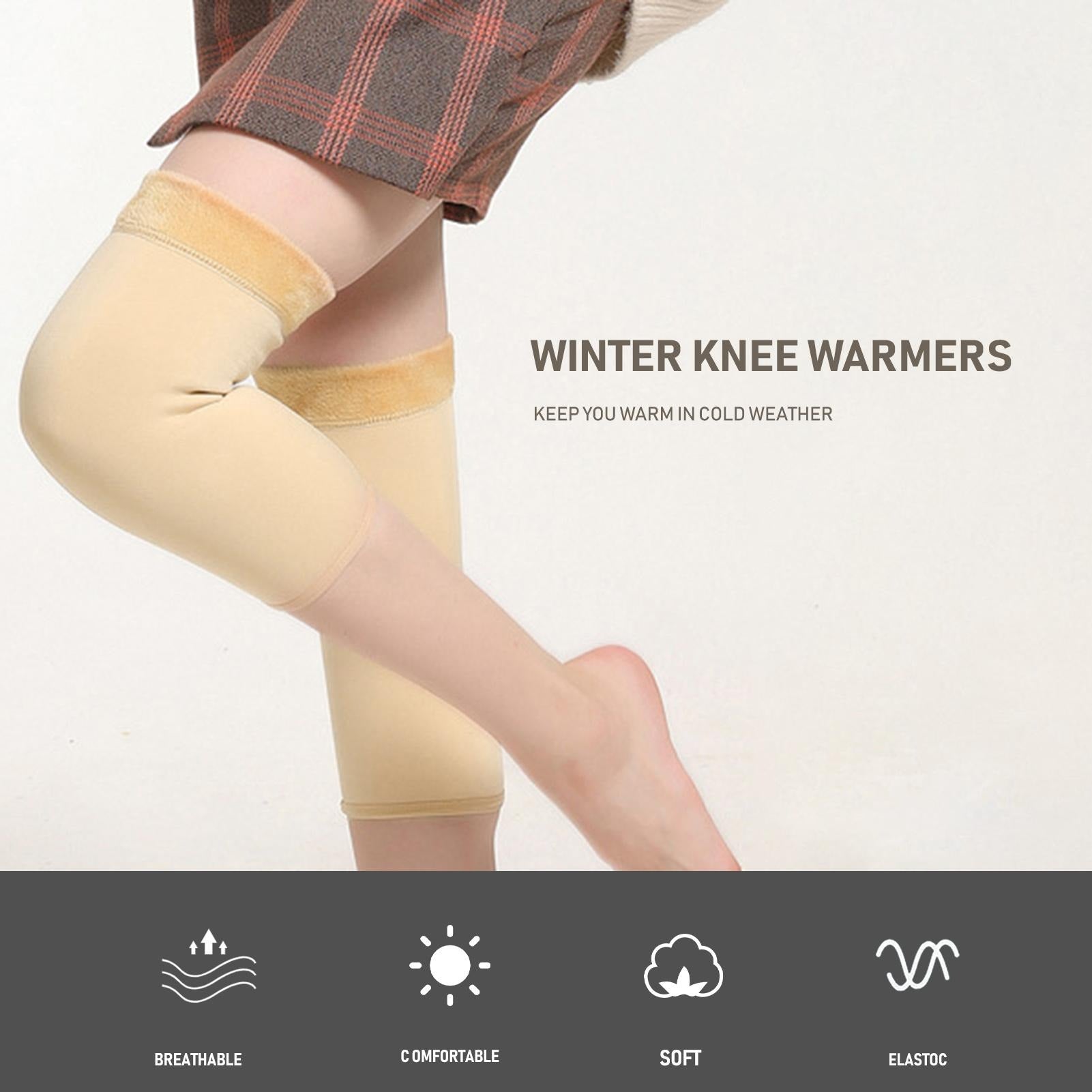 Winter Wool Knee Warmers – Thick Leg Protector Socks for Pain Relief & Warm Support (Unisex, 1 Pair)