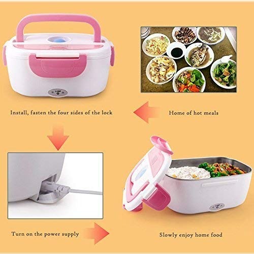 Portable Electric Heating Lunch Box – 400W Hot Food Container for Office, School & Car (Leak-Proof, Multi-Color)