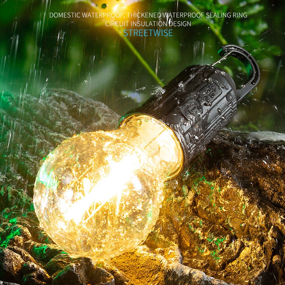 Rechargeable Hanging LED Bulb Light with 3 Modes – Portable Camping, Tent & Emergency Light