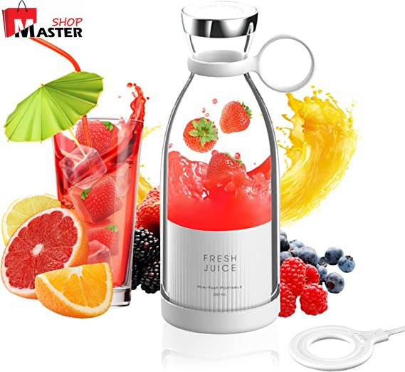 Portable Electric Blender Bottle – 380ML USB Rechargeable Mini Juicer for Smoothies & Shakes (Travel-Friendly)
