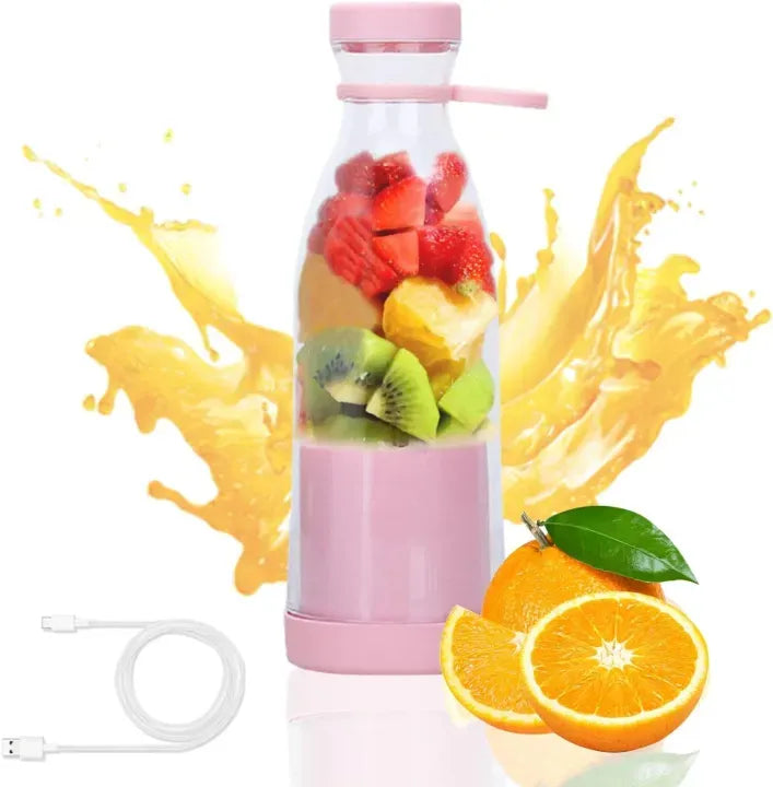 Portable Electric Blender Bottle – 380ML USB Rechargeable Mini Juicer for Smoothies & Shakes (Travel-Friendly)